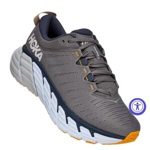 Hoka One One Mens Govita 3 Grey Blue White Athletic Sneakers Size 10